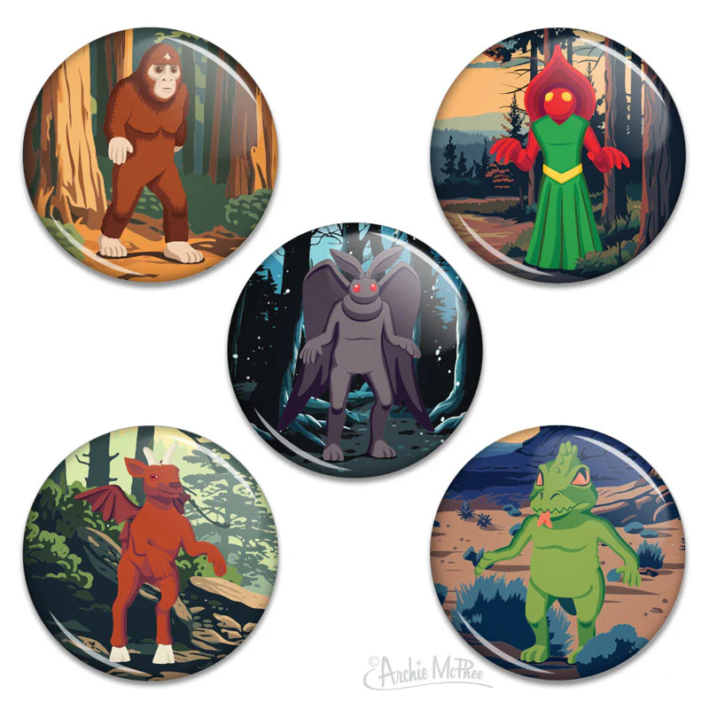 Cryptid Creatures Buttons