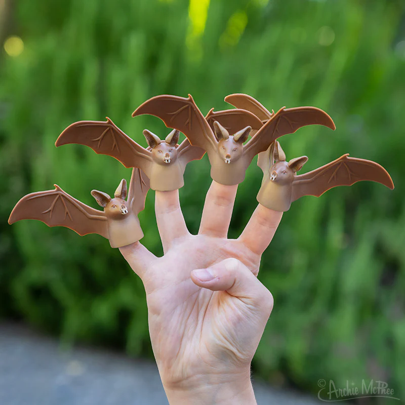 Finger Bats - Set of 3 Bat Finger Puppets - Image 5