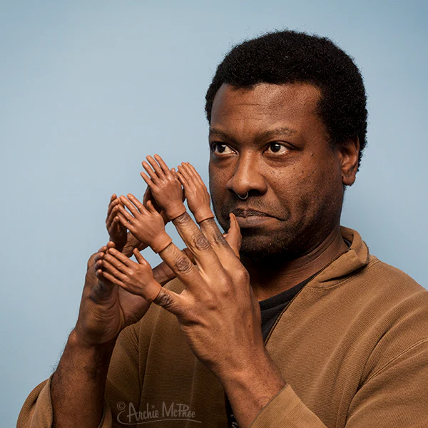 Finger Hands Dark Skin Tone - Set of 10 - Image 2