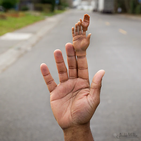 Finger Hands For Finger Hands - Dark Skin Tone - Set of 10 - Image 4