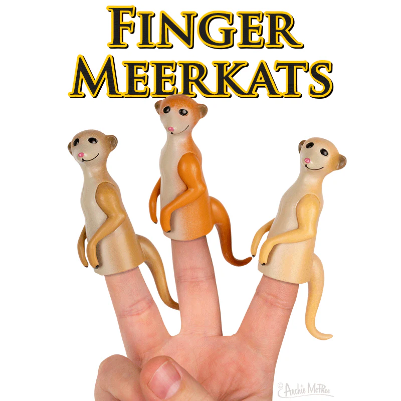 Finger Meerkats - Set of 3 Meerkat Finger Puppets