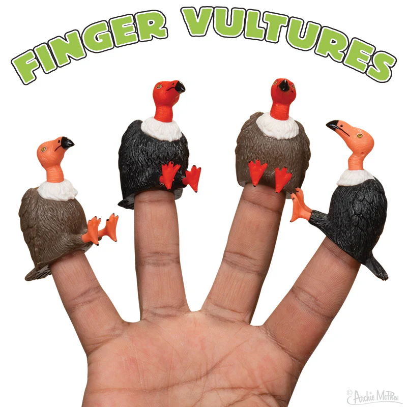 Finger Vultures - Set of 4 Vulture Finger Puppets