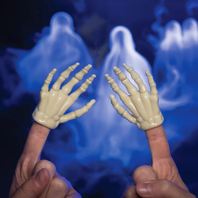 Glow-in-the-Dark Skeleton Finger Hands - Set of 2 - Image 2