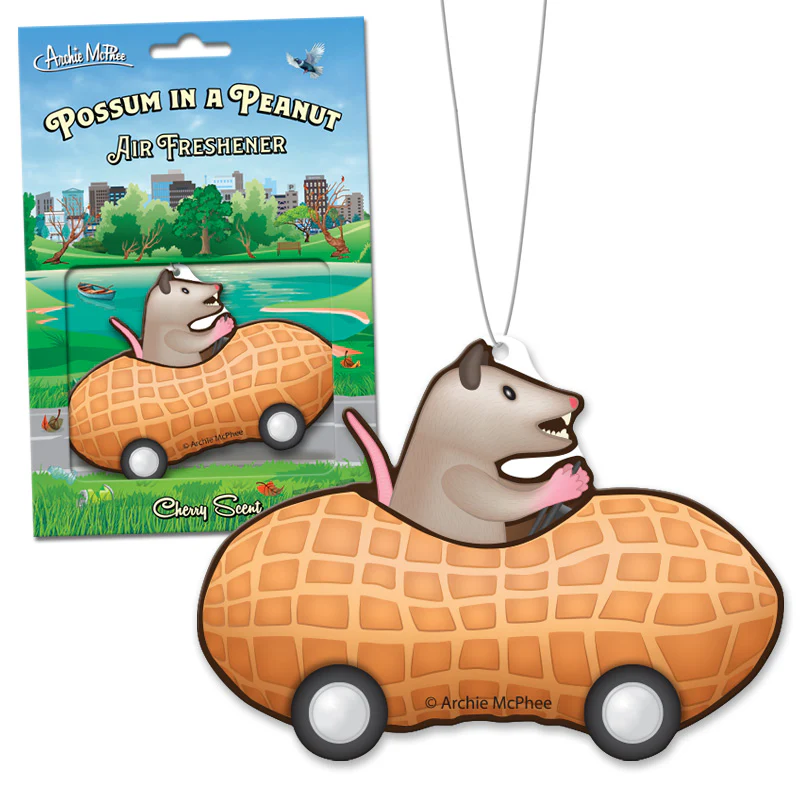 Possum in a Peanut Air Freshener